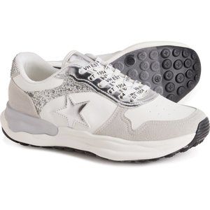 NEW VINTAGE HAVANA Run Sneakers For Women White/Silver Chrome 362sn